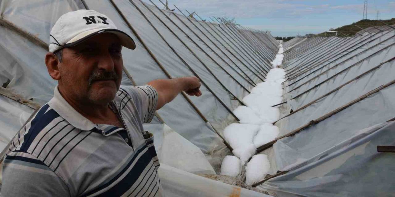 Alanya’da Dolu Yağışında Seraları Zarar Gören Üreticiye Naylon Desteği Verilecek