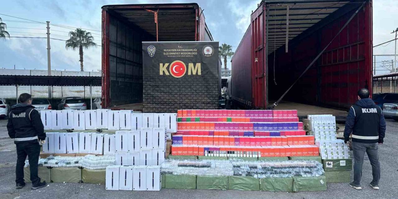 Mardin’de Milyonlarca Liralık Gümrük Kaçağı Ürün Ele Geçirildi