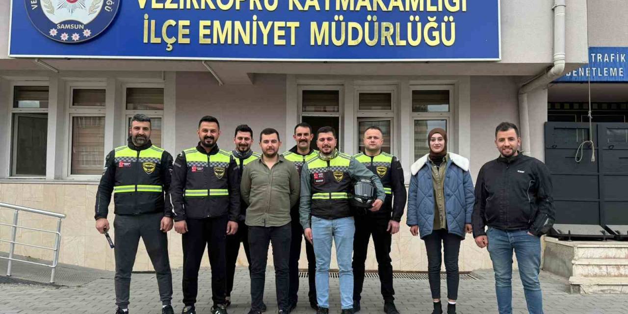 Vezirköprü’de Motorculardan Farkındalık Sürüşü