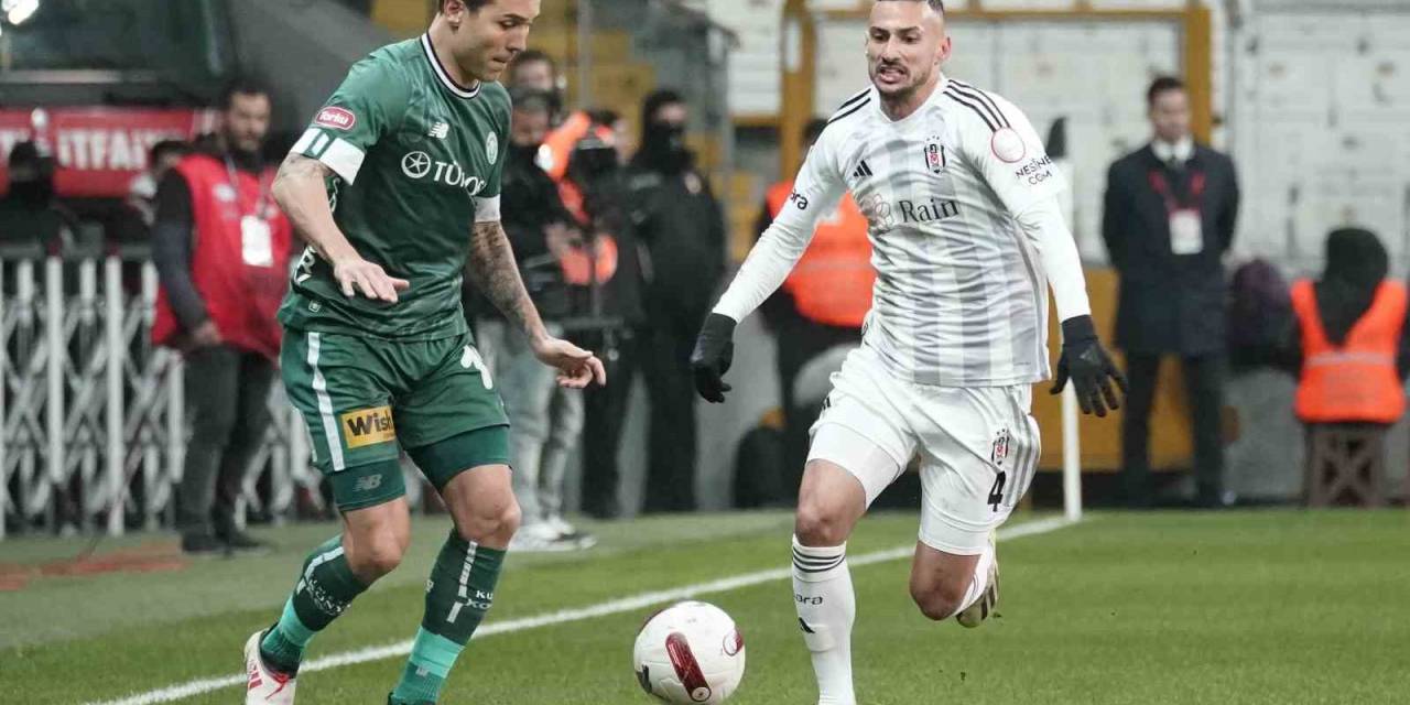 Trendyol Süper Lig: Beşiktaş: 0 - Konyaspor: 0 (İlk Yarı)