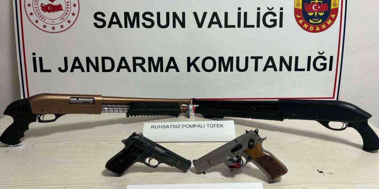 Havaya Ateş Açan Şahıslar Tabanca Ve Tüfeklerle Yakalandı