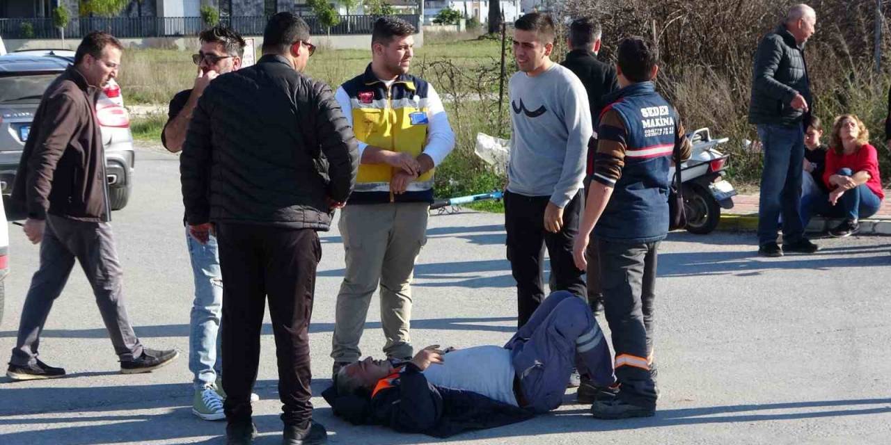 Otomobil İle Motosikletin Çarpıştığı Kaza Kamerada