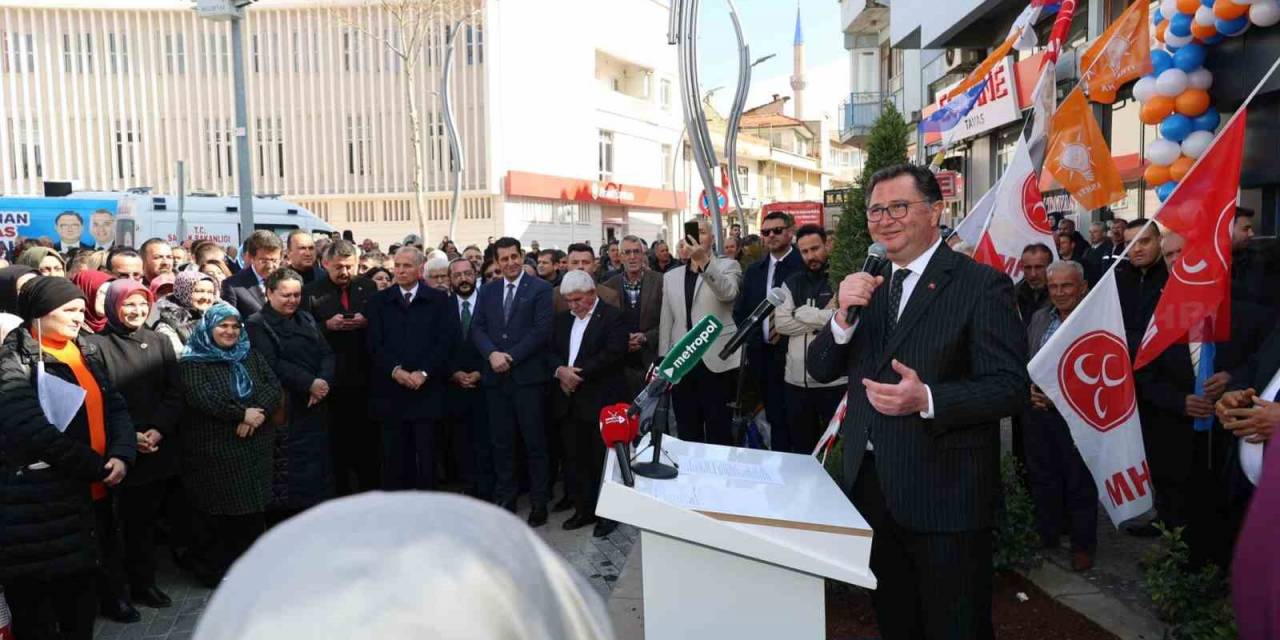 Cumhur İttifakının Tavas Skm Açılışı Miting Havasında Gerçekleşti