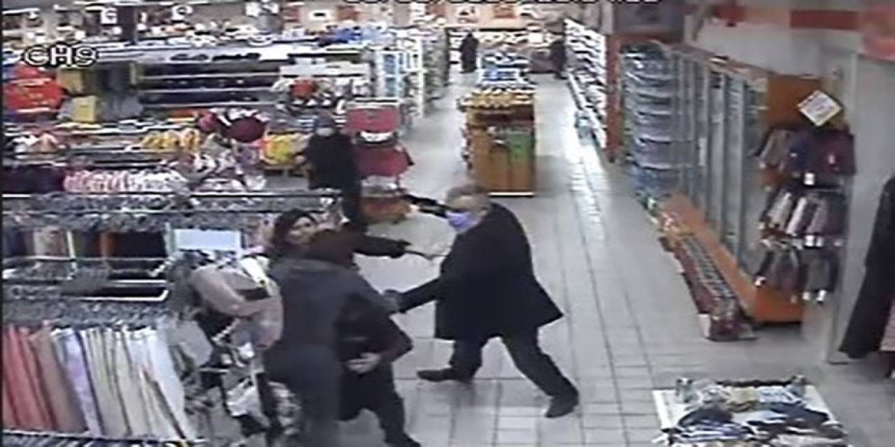 Marketteki Dehşet Anları Kamerada