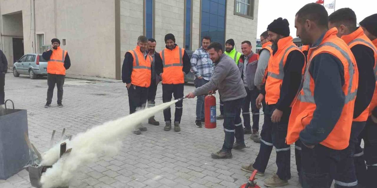 Kütahya 30 Ağustos Osb Personeline Temel Yangın Eğitimi