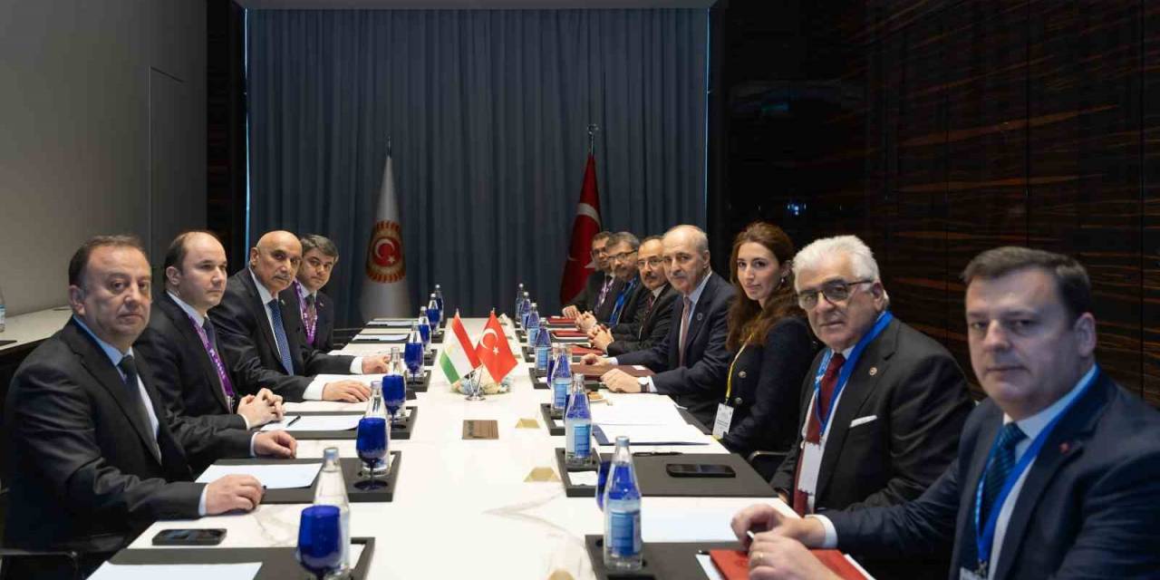 Tbmm Başkanı Kurtulmuş, Tacikistan Temsilciler Meclisi Başkanı Zokirzoda İle Görüştü