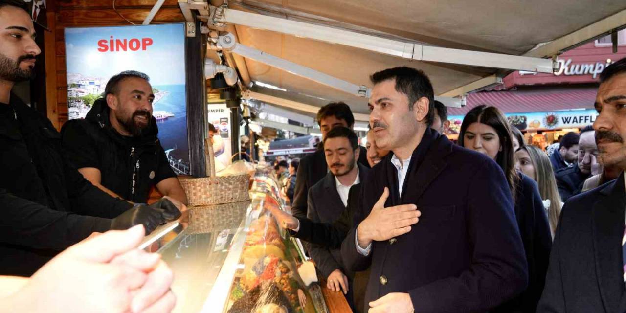 Ak Parti İbb Başkan Adayı Kurum, Beşiktaş’ta Vatandaşlar Tarafından İlgiyle Karşılandı