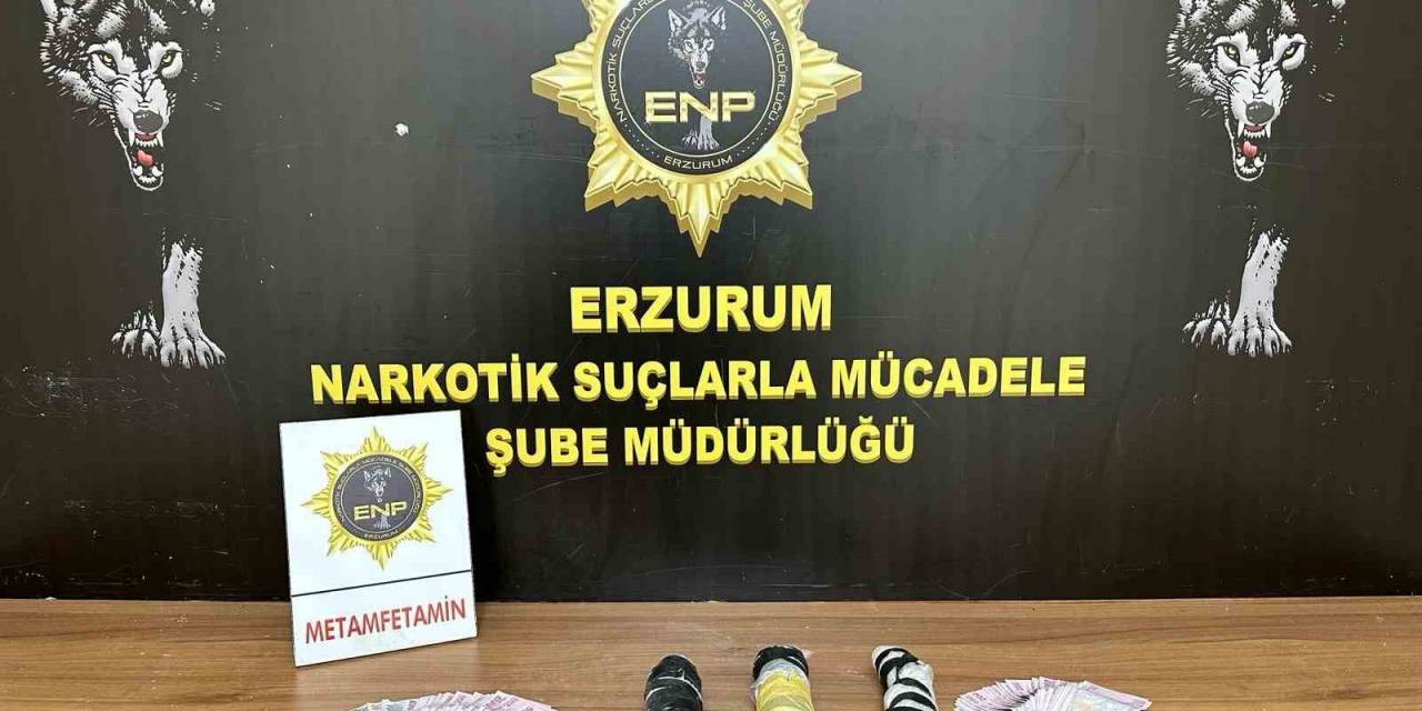 Erzurum’da 825,93  Gram Metamfetamin Ele Geçirildi