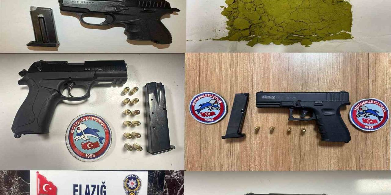 Elazığ’da Ruhsatsız Silah Ve Uyuşturucu Madde Ele Geçirildi