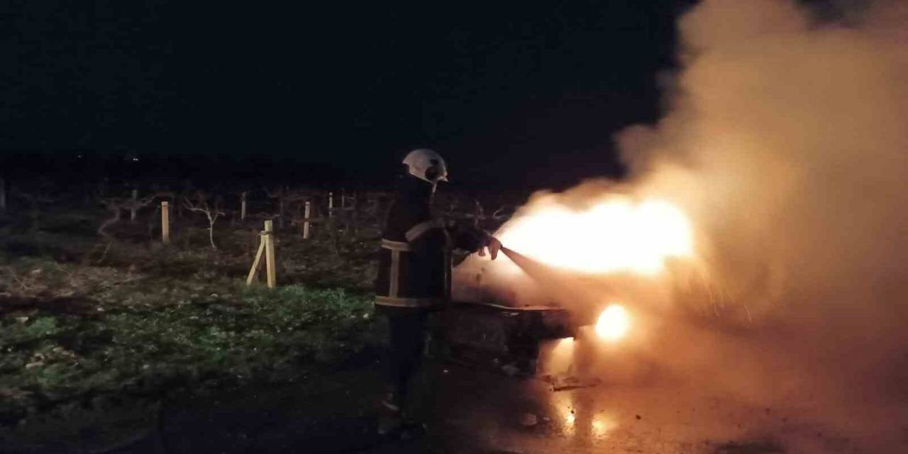 Hassa’da Araç Yangını