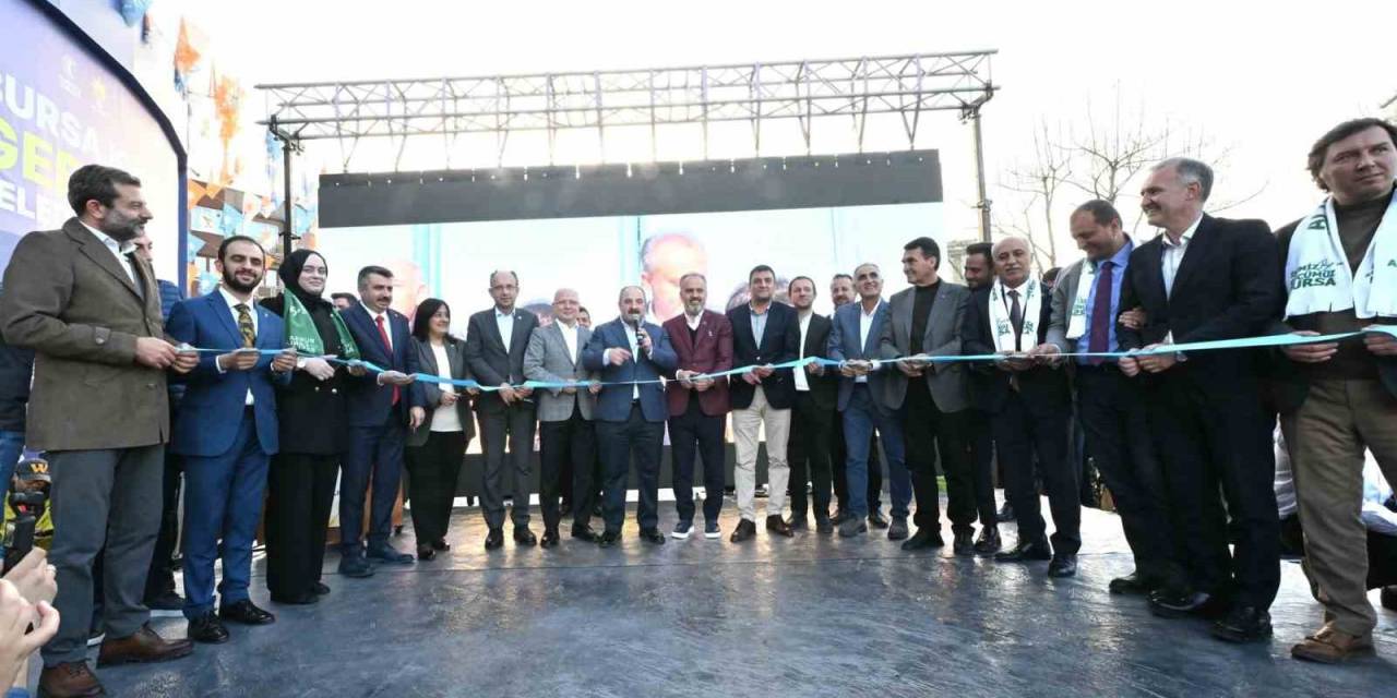 Bursa Büyükşehir Belediye Başkanı Alinur Aktaş’ın Seçim İrtibat Ofisi Açıldı