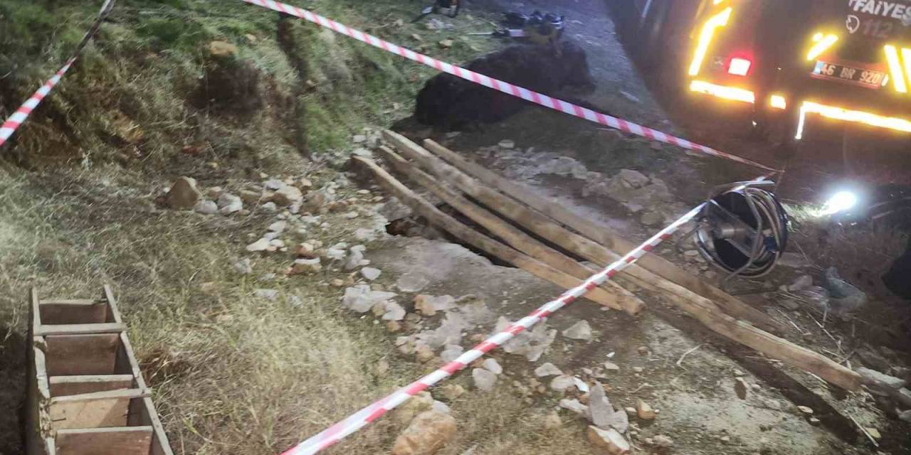 Kahramanmaraş’ta Foseptik Kuyusuna Düşen Eşeği İtfaiye Kurtardı