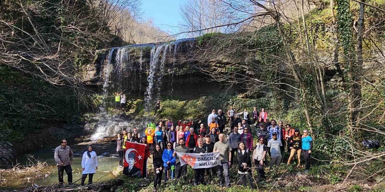 Ordu’da 58 Dağcıdan Örencik Şelaleleri’ne Yürüyüş