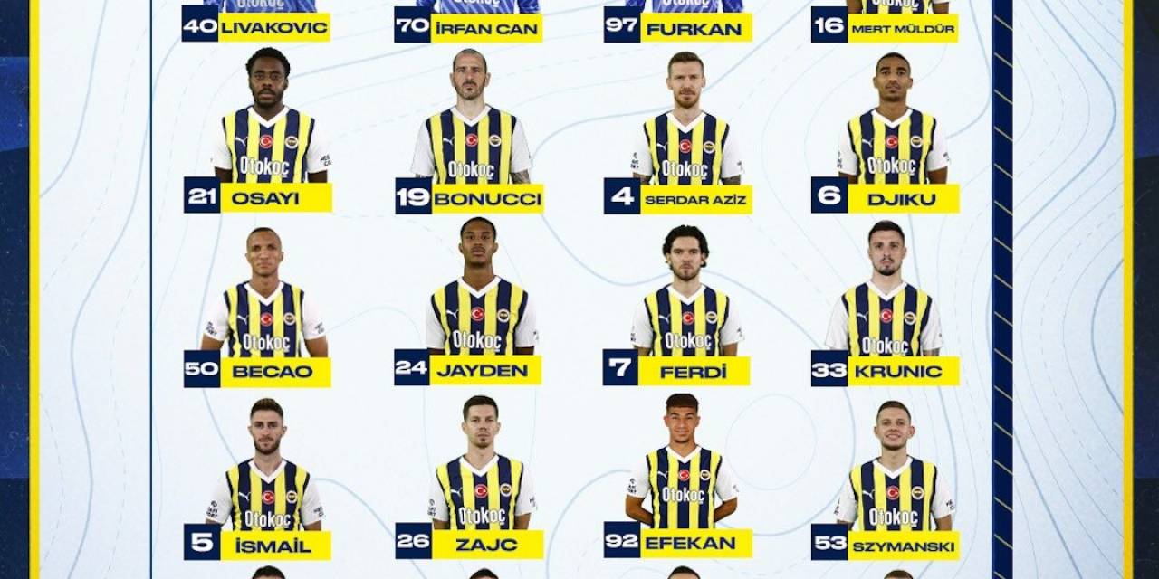 Fenerbahçe’nin Kamp Kadrosu Belli Oldu