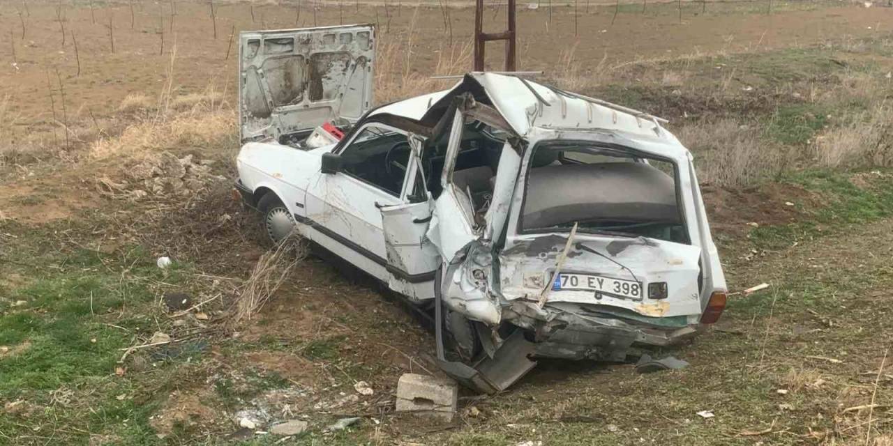 Karaman’da Tır Otomobile Arkadan Çarptı: 1 Yaralı