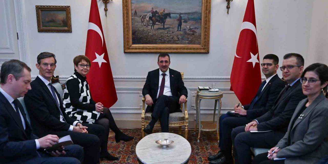 Cumhurbaşkanı Yardımcısı Yılmaz, Ebrd Başkanı Renaud-basso İle Görüştü