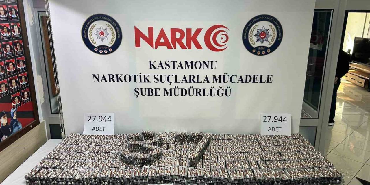 Kastamonu’da 27 Bin 944 Sentetik Ecza Ele Geçirildi: 3 Tutuklanma