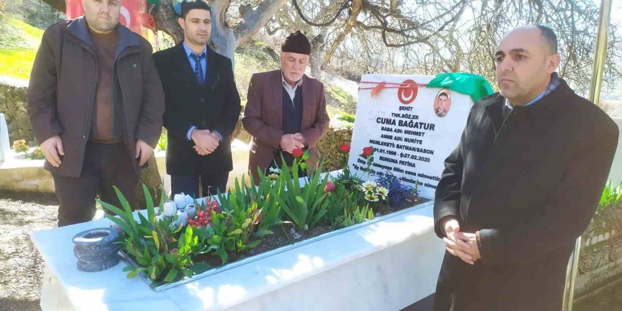 İdlib Şehidi Sözleşmeli Er Cuma Bağatur Mezarı Başında Anıldı