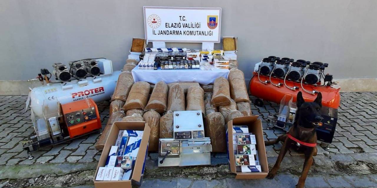 Elazığ’da Kaçak 47 Bin Makaron Ve 340 Kilo Tütün Ele Geçirildi