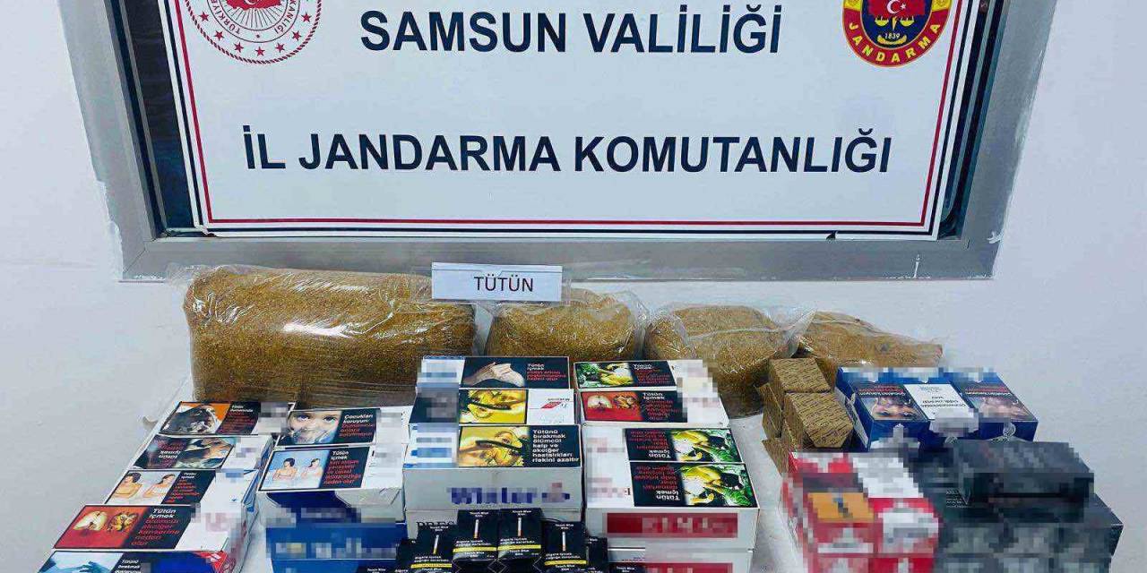 Samsun’da Jandarma Tarafından Düzenlenen Operasyonunda Çok Sayıda Makaron Ele Geçirildi