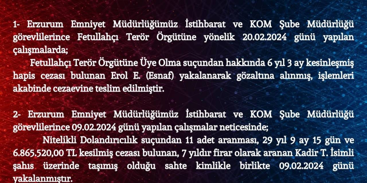 Erzurum’da Fetö Üyesi Esnaf Yakalandı