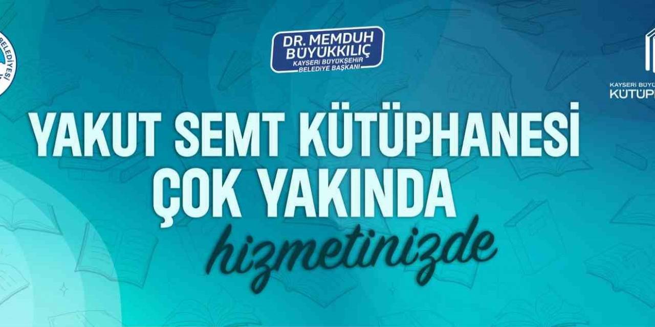 Büyükşehir’in 13’üncü Kütüphanesi Yolda