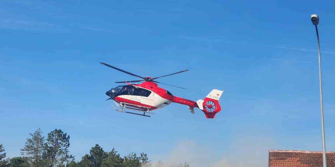 Parmağı Kopan Şahıs Helikopterle Hastaneye Yetiştirildi