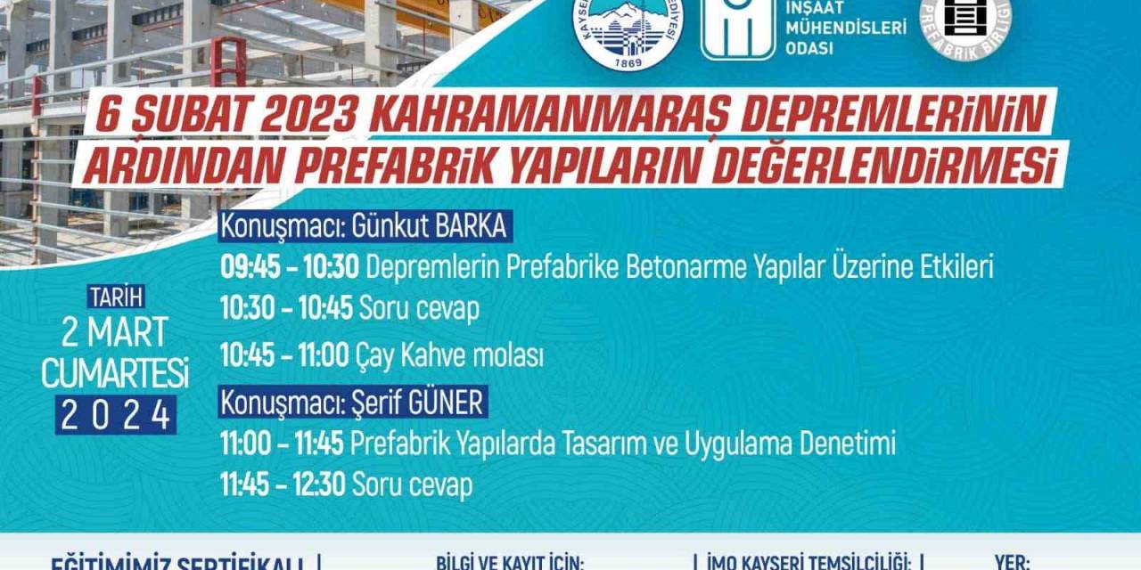 Büyükşehir’den ‘Prefabrik Yapıların Değerlendirmesi’ Semineri