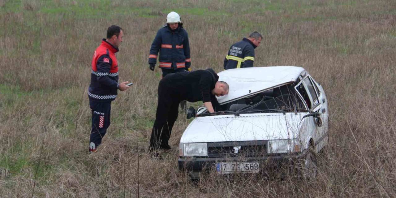 Çan’da Otomobil Tarlaya Uçtu: 2 Yaralı