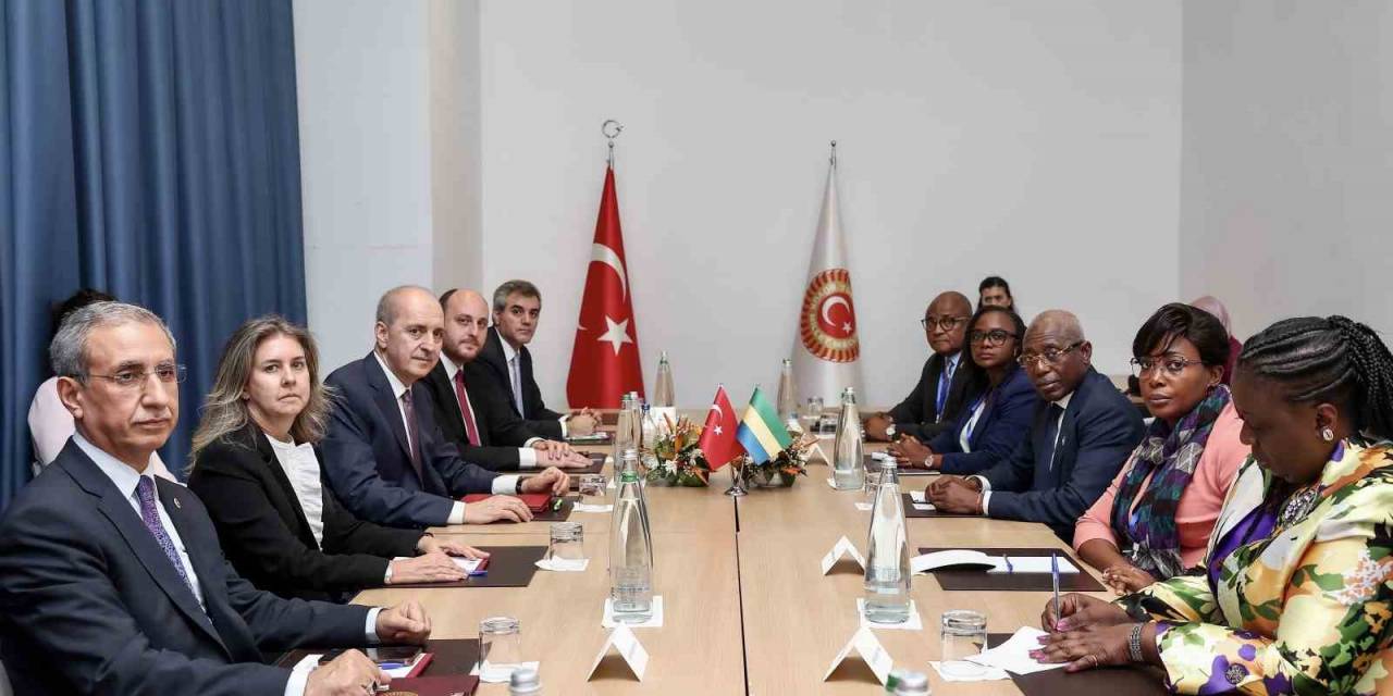 Tbmm Başkanı Kurtulmuş, Gabon Ulusal Meclis Başkanı Ndongou İle Bir Araya Geldi