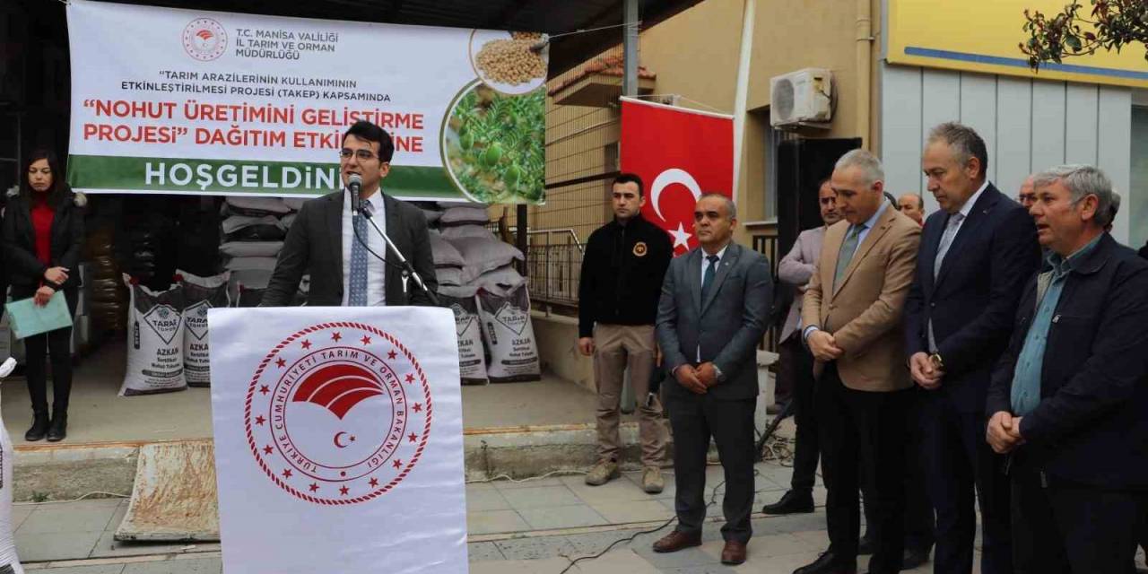 Selendili Çiftçilere Nohut Tohumu Desteği