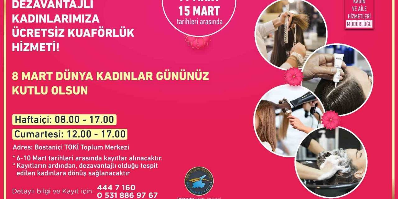 İpekyolu Belediyesinden Kadınlarına Ücretsiz Kuaförlük Hizmeti