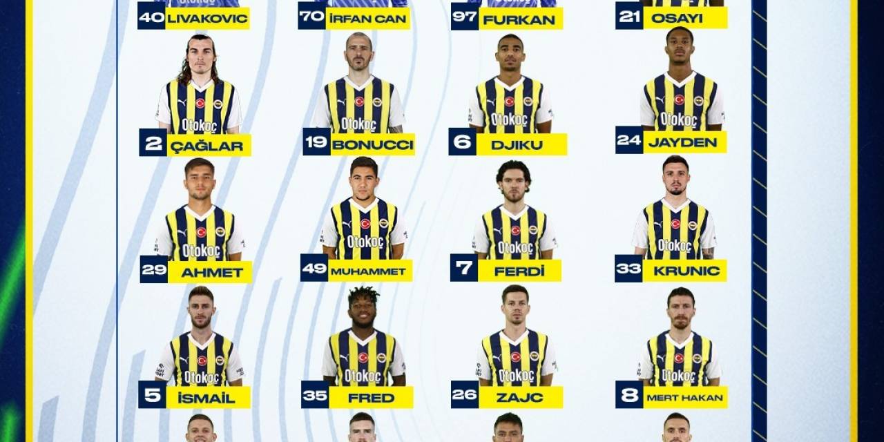 Fenerbahçe’nin Union Saint-gilloise Maçı Kamp Kadrosu Belli Oldu