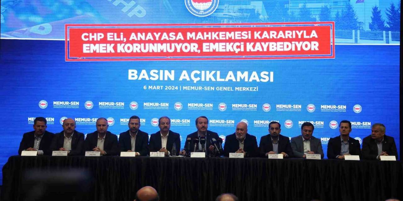 Memur-sen Genel Başkanı Yalçın: “Sendikal Örgütlenmeyi Ödüllendiren Düzenleme, Chp’nin Başvurusu Ve Aym’nin Kararıyla Ortadan Kaldırıldı”