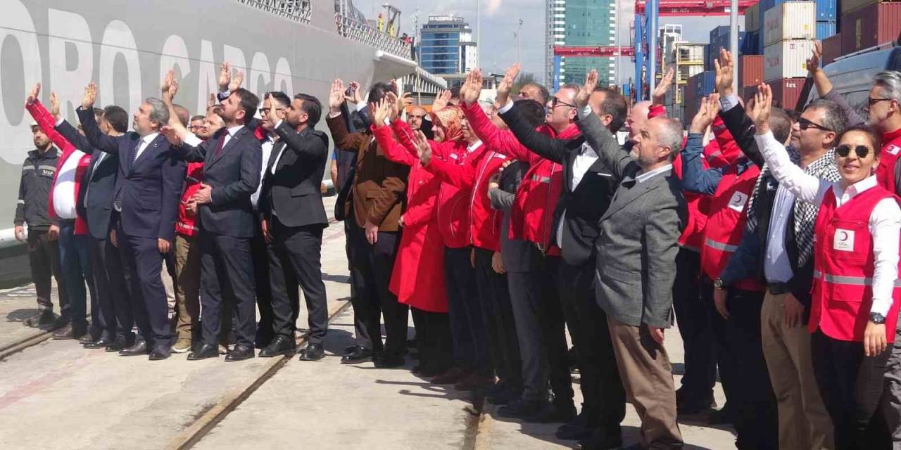 Türk Kızılay’ının 7’inci ’iyilik Gemisi’ Gazze’ye Uğurlandı