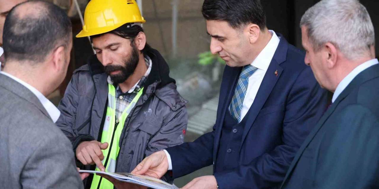 Vali Aygöl, Tarihi Mehmet Paşa Kervansarayı’nda İncelemelerde Bulundu