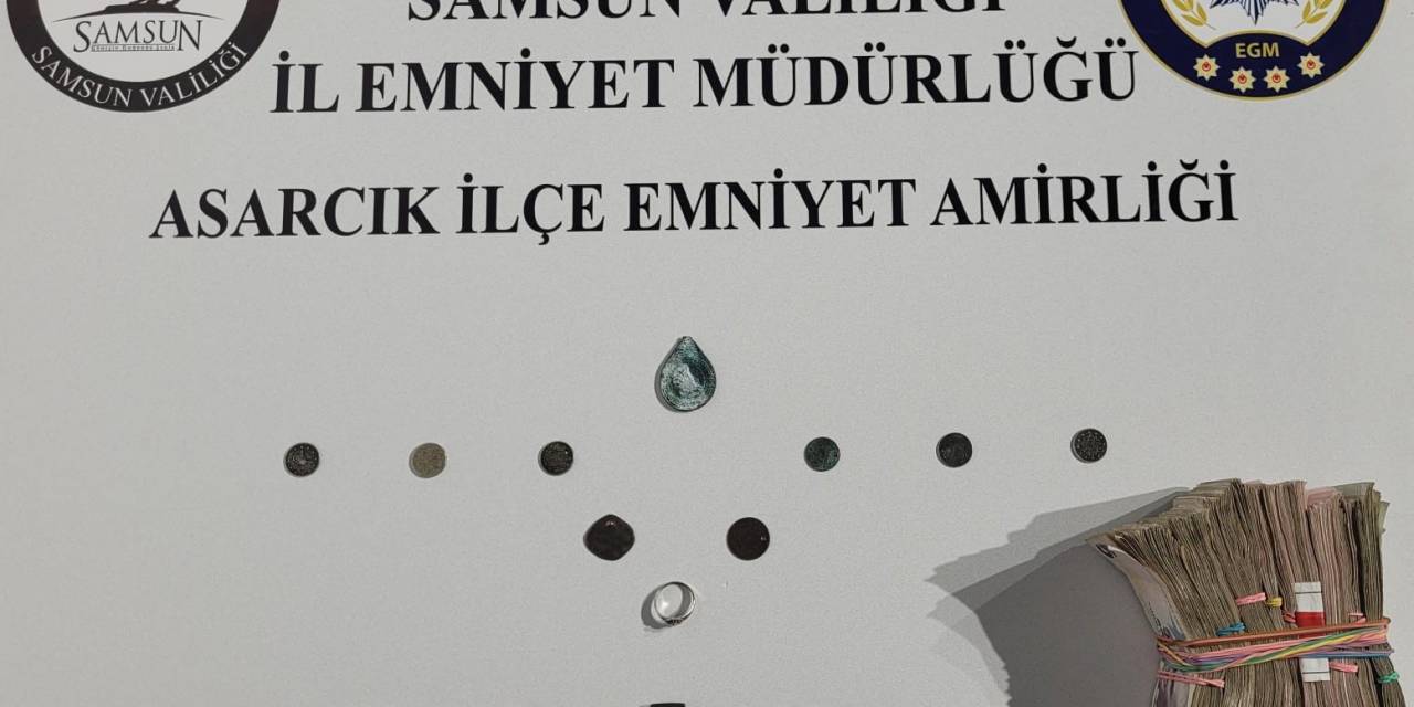 Samsun’da Şüpheli Şahsın Üzerinden Tarihi Eserler Çıktı