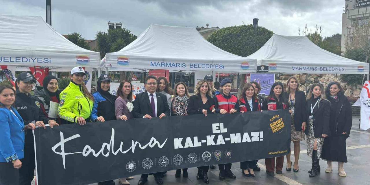 Marmaris’te Kadın Polis Ve Jandarmadan 8 Mart Etkinliği