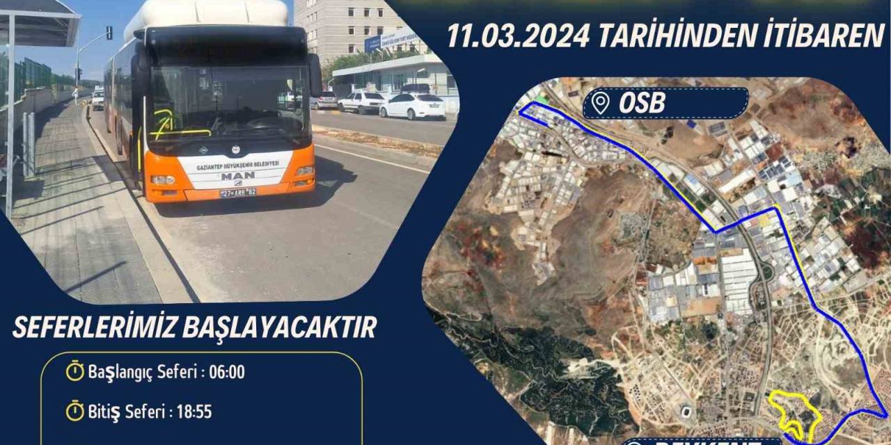 Gaziantep Büyükşehir 3 Yeni Otobüs Hattını Hizmete Açıyor