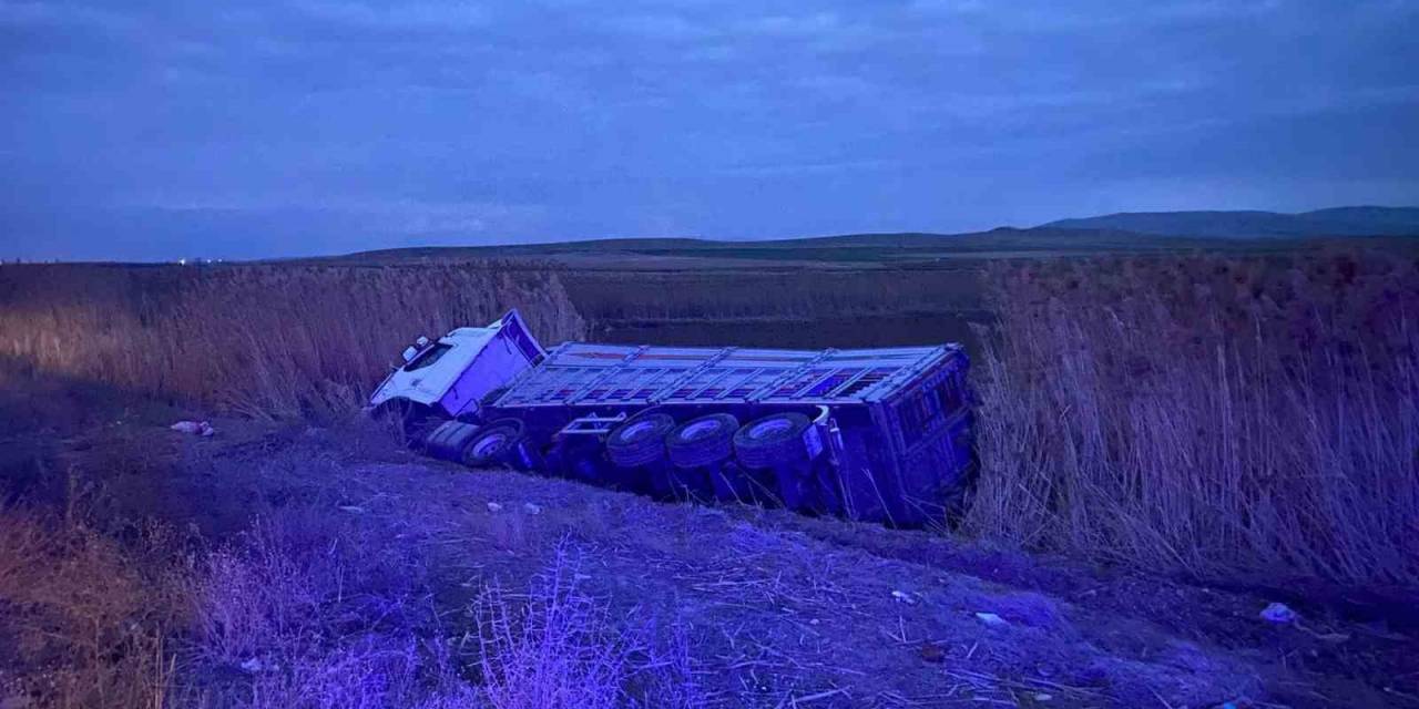 Kontrolden Çıkan Kamyon Şarampole Devrildi: 1 Ölü