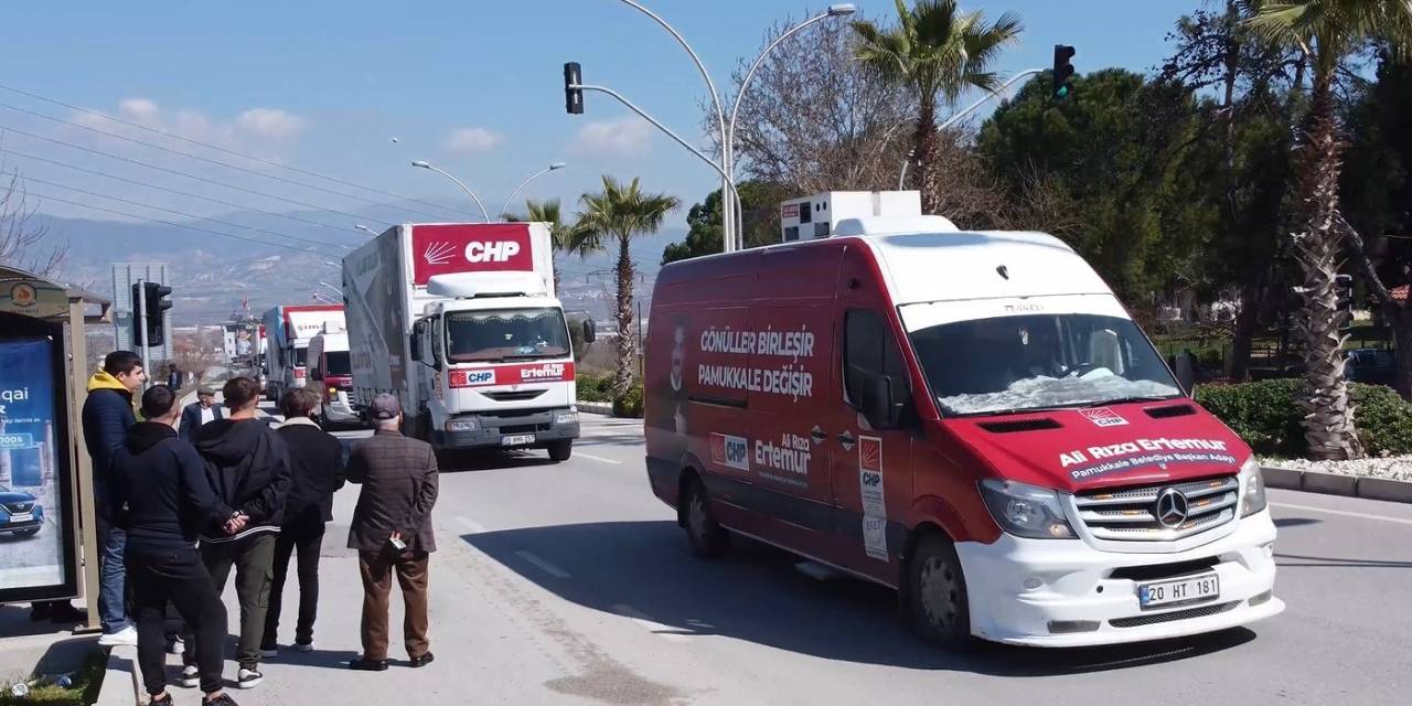 Başkan Adayı Ertemur Projelerini Tırlarla Pamukkale’ye Gösterdi