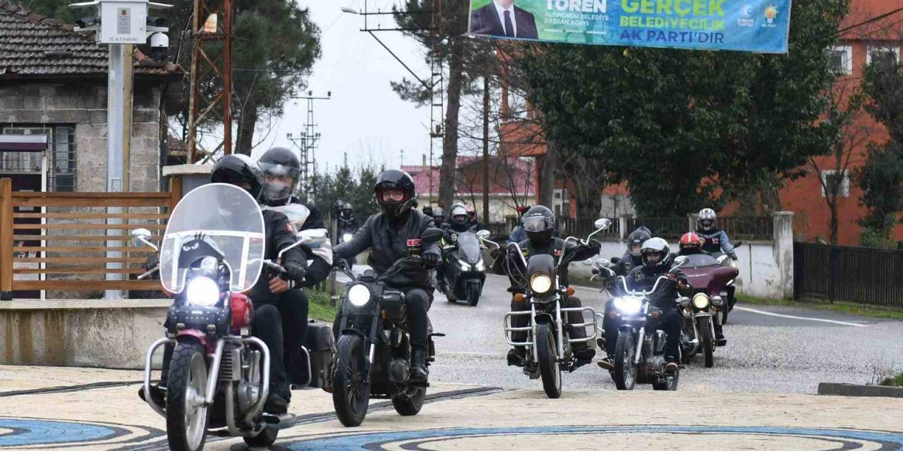 Motosiklet Sürücülerinden Başkan Tören’e Jest