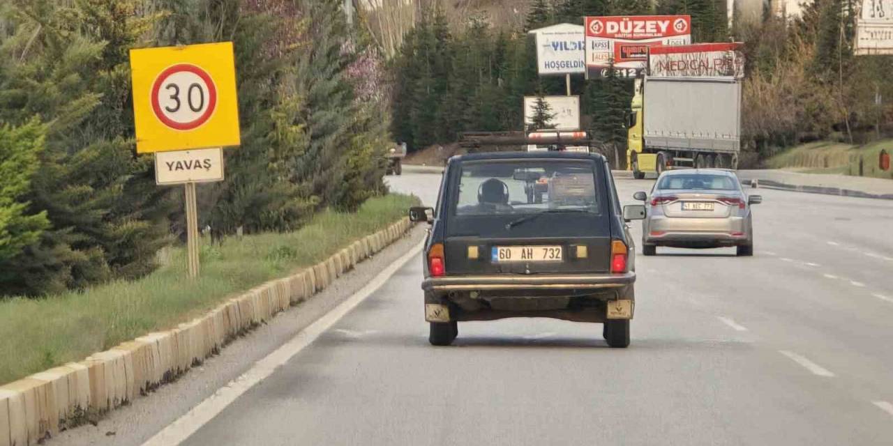 Tokat’ta Tehlikeli Yolculuk Kamerada