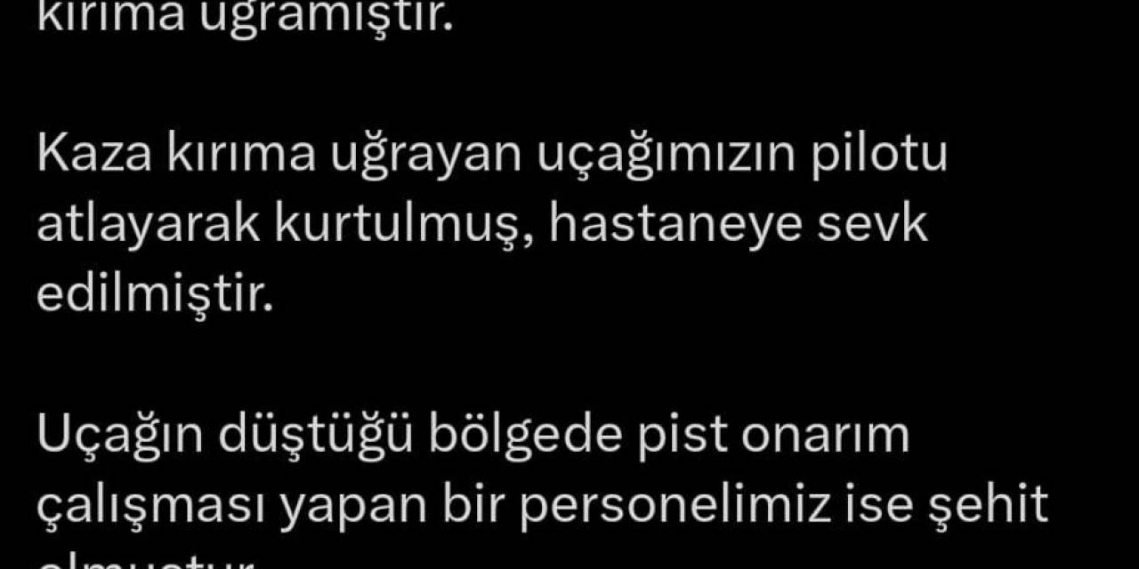 Konya’da Eğitim Uçağı Şantiye Alanına Düştü: 1 Şehit