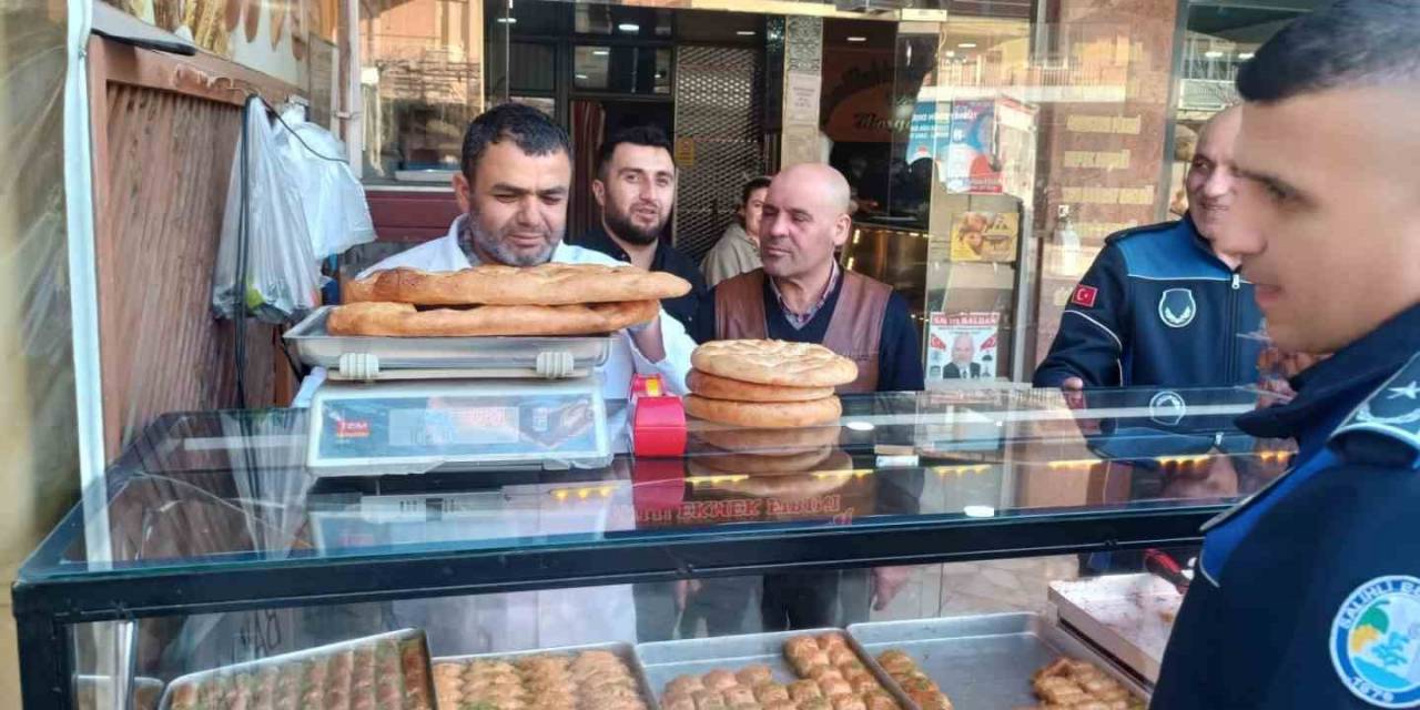 Salihli Zabıtasından Fırınlara Gramaj Denetimi