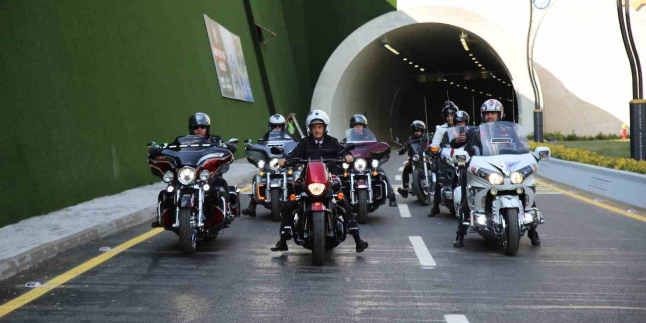 Tahmazoğlu 100. Yıl Tünelleri’nde Motosiklet Turu Attı