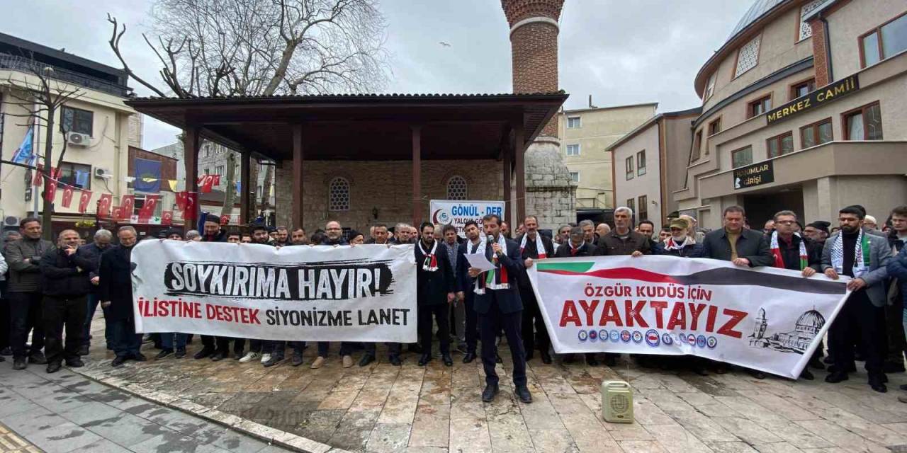 Yalova’da İsrail’in Gazze Saldırıları Protesto Edildi