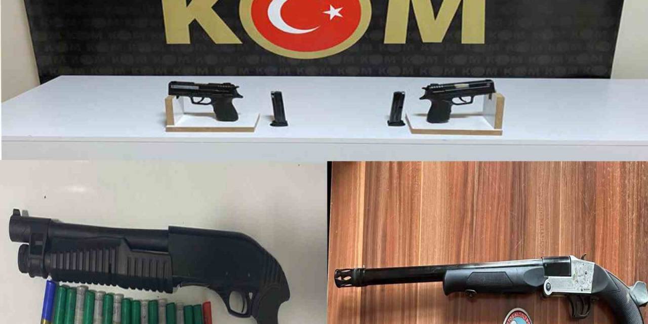 Elazığ’da Asayiş Uygulamaları: 8 Ruhsatsız Tabanca Ele Geçirildi