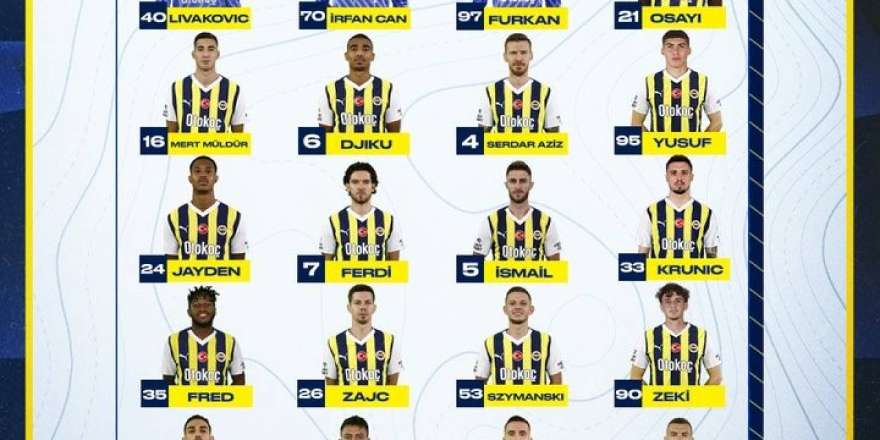 Fenerbahçe’de Trabzonspor Maçının Kamp Kadrosu Belli Oldu