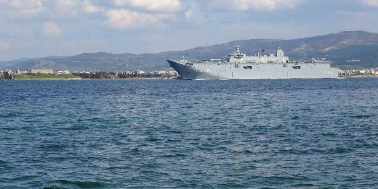 Tcg Anadolu, 18 Mart Törenleri İçin Çanakkale Boğazı’nda